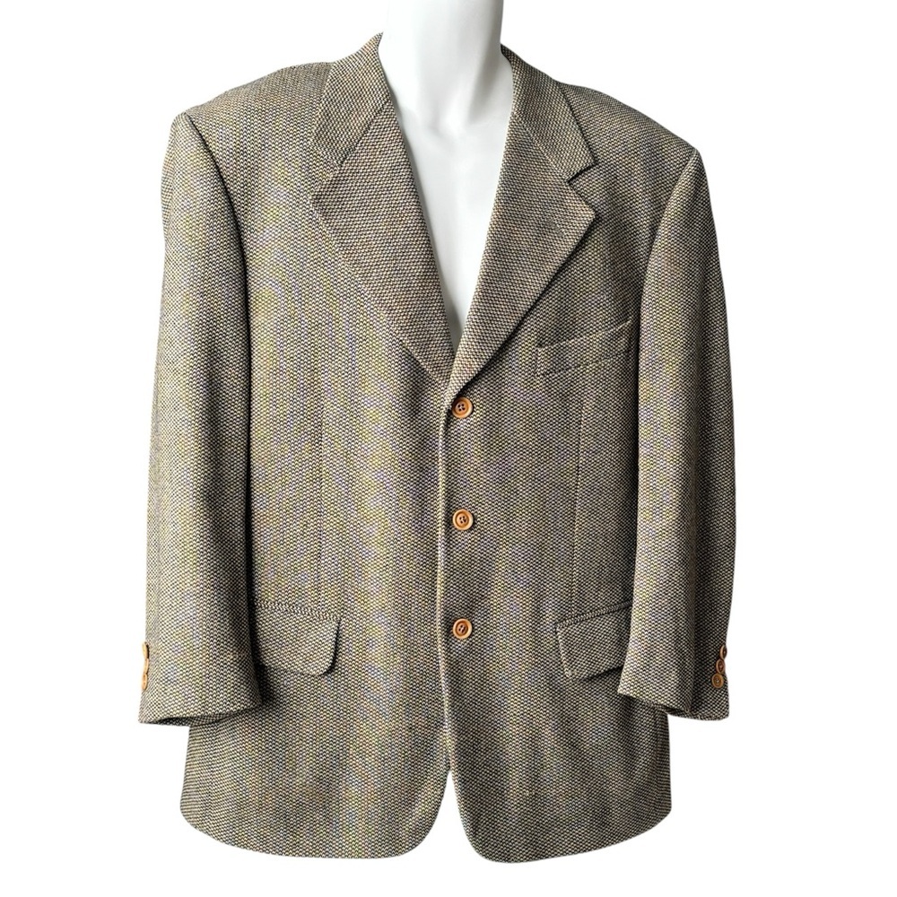 Harry Rosen J.P. Tilford by Samuelsohn Wool Cashmere Blazer 43S Tonal Brown